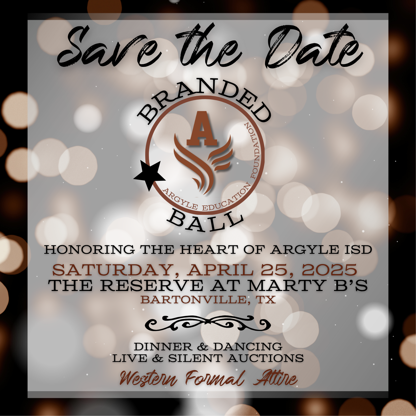 Save the date graphic for the AEF Gala 2026 - The Branded Ball